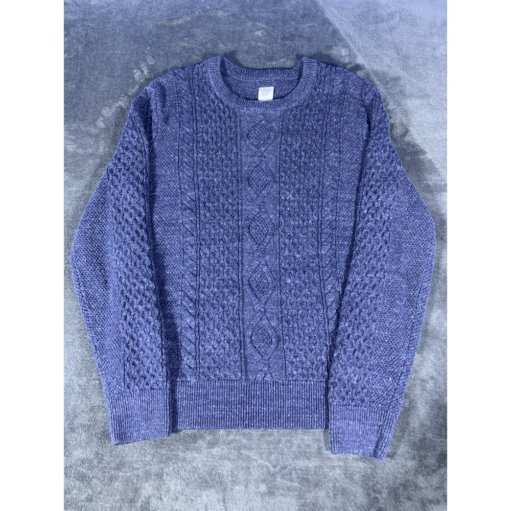 GAP Womens Cable Knit Pullover Crewneck Sweater Cotton Everyday Sz L